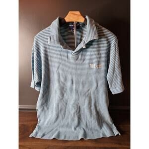 Polo Sport Ralph Lauren Short Sleeve Blue Stripes Flag Logo Label XL